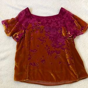 Beautiful magenta & gold Maeve blouse